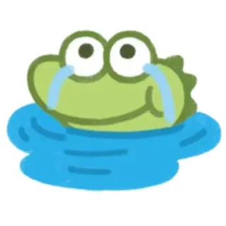 😕 frog, crying, sad, cartoon, animal, cute telegram sticker