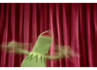 🤪 Kermit the Frog burattino, Muppet, Kermit, rana, ballo telegram sticker