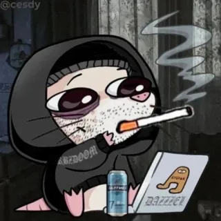 🚬 ABZDOOM, СТУДЯК, DAZZEL 老鼠, 香烟, 啤酒, 瘀伤, 酒精, 吸烟 telegram sticker