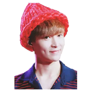 😊 uomo, cappello rosso, ritratto, persona, celebrità telegram sticker