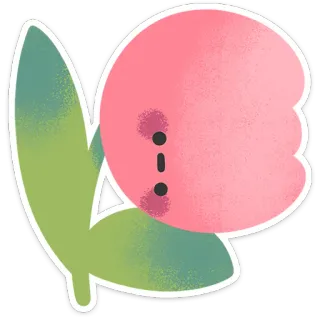 🌸 花, 植物, 自然, ステッカー, ピンク, 緑 telegram sticker