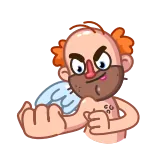🖕 cupidon, dessin animé, colère, personnage, ailes whatsapp sticker