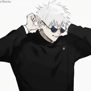 🖤 Gojo Satoru Jujutsu Kaisen anime, manga, gojo satoru, jujutsu kaisen, character, glasses telegram sticker