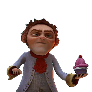 🍮 Rumpelstiltskin Shrek conto de fadas, trasgo, desenho animado, filme, cupcake whatsapp sticker