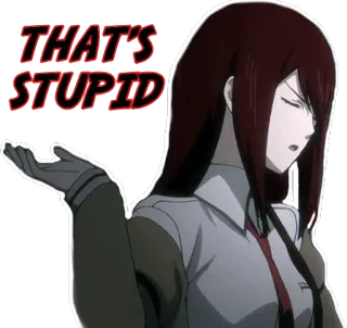 Makise Kurisu (rian_95) whatsapp stickers