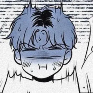 😨 漫画, アニメ, マンガ, リアクション, ストレス, 心配 telegram sticker