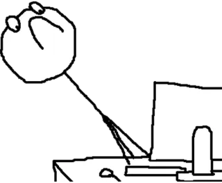 😲 meme, internet, computer, face, drawing telegram sticker