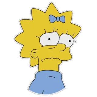 😢 Maggie Simpson The Simpsons Maggie, Simpson, cartoon, baby, character, animated telegram sticker