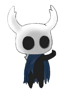 👍 The Knight Hollow Knight videojuego, Hollow Knight, El Caballero, lindo, personaje telegram sticker