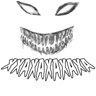 😁 XXAXAXAXAYAYA ปีศาจ, ฟัน, น่าขนลุก, น่ากลัว, สยองขวัญ telegram sticker