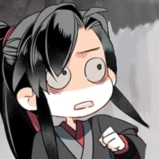 😨 动漫, Q版, 卡通, 害怕, 困惑, 漫画 telegram sticker