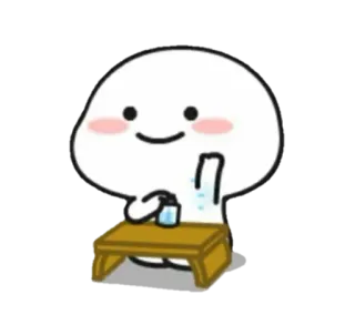 ☁ süß, figur, sticker, cartoon telegram sticker