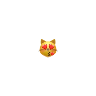 😻 gatto, emoji, amore, cuori, animale telegram sticker