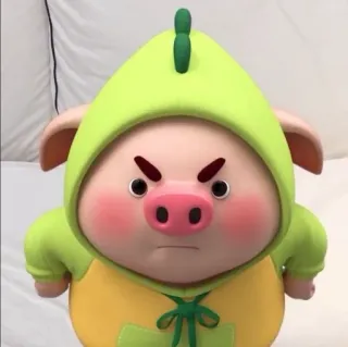 🐽 cochon, en colère, dessin animé, animal, mignon, sweat à capuche telegram sticker