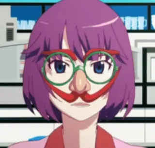 Senjougahara Hitagi | @Onishiki whatsapp stickers
