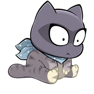 😞 고양이, 새끼 고양이, 귀여운, 동물, 애완 동물, 만화 telegram sticker