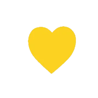 💛 corazón, amarillo, amor, forma, símbolo whatsapp sticker