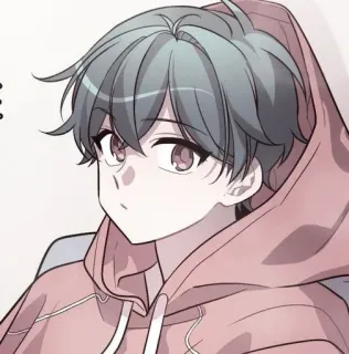 💨 Anime, Manga, Áo hoodie, Con trai, Phim hoạt hình, Hình minh họa whatsapp sticker