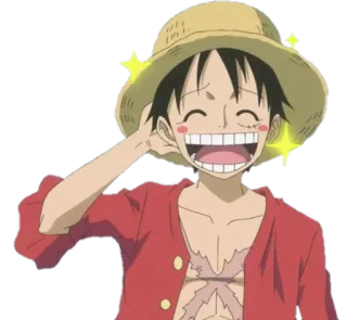 😊 Luffy One Piece Anime, Manga, One Piece, Luffy, Hoạt hình, Hải tặc, Nụ cười whatsapp sticker