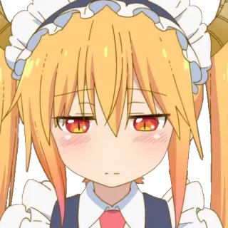 😢 Tohru Miss Kobayashi's Dragon Maid Аниме, Горничная, Дракон, Тору, Дракон-горничная госпожи Кобаяси telegram sticker