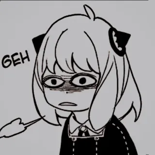 🥜 Anya Forger Spy x Family GEH Anime, Manga, Spy x Family, Anya Forger, Kreskówka, Postać, Zabawne, Wyraz telegram sticker