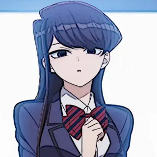 🧬 Komi Shouko Komi Can't Communicate Anime, Manga, Komi, Komi cherche ses mots, Uniforme scolaire, Personnage whatsapp sticker