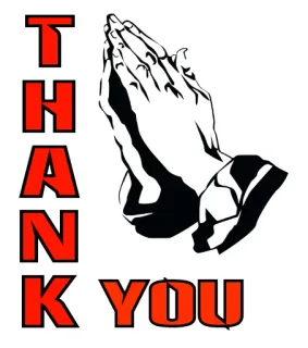 🙏 THANK YOU merci, mains, prière, gratitude telegram sticker