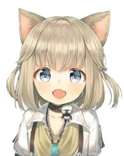 😊 Anime, Kawaii, Catgirl, Manga, Carino, Chibi telegram sticker
