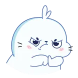 😡 zły, foka, kreskówka, słodki, zrzędliwy, sfrustrowany telegram sticker