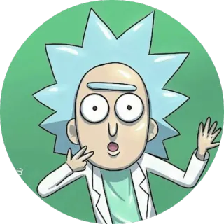 😮 Rick Sanchez Rick and Morty rick and morty, adult swim, kartun, acara tv, fiksi ilmiah, lucu, rick sanchez telegram sticker