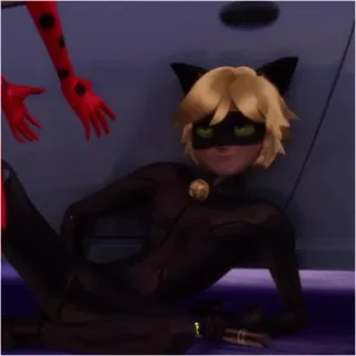 🥺 Chat Noir Miraculous: Tales of Ladybug & Cat Noir 黑猫诺儿, 瓢虫少女, 动漫, 卡通, 超级英雄 whatsapp sticker