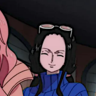 📜 Nico Robin One Piece 动漫, 卡通, 女人, 角色, 眼镜 telegram sticker