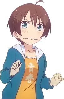 😖 青春 Anime, Mangá, Garota, Desenho animado, Personagem telegram sticker