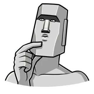 Моаи Стоун :: @stickroom telegram stickers