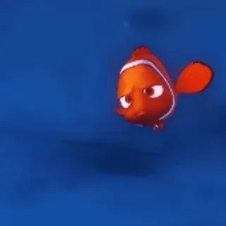 ☹️ Nemo Finding Nemo poisson, poisson-clown, Némo, animé, dessin animé, Disney telegram sticker