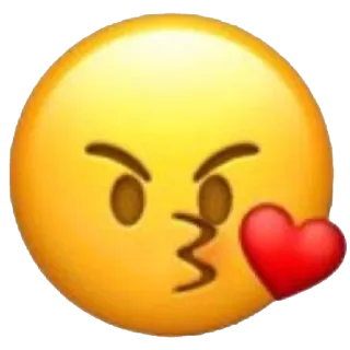 😠 Эмодзи, Поцелуй, Сердце, Злой, Любовь, Лицо whatsapp sticker