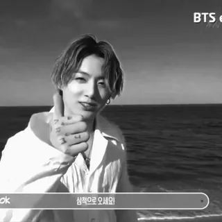🎯 Jungkook 심적으로 오세요! BTS, K-pop, zanger, duim omhoog, muziek, idool telegram sticker