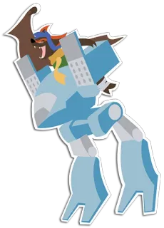 🤓 animal, mecánico, robot, dibujo animado telegram sticker