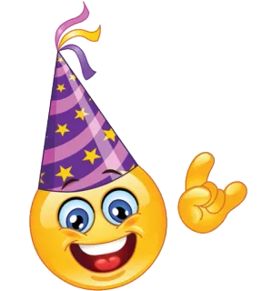 🎊 Emoji, Partyhut, Rockhand, Feier, Geburtstag, Spaß telegram sticker