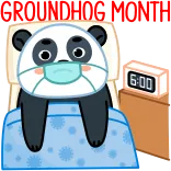 ⏰ Caution แพนด้า, หน้ากาก, ป่วย, เตียง, ระวัง, นาฬิกาปลุก, ป่วย telegram sticker