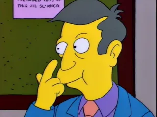 🍭 Seymour Skinner The Simpsons ザ・シンプソンズ, シーモア・スキナー, アニメ, アニメーション, 侮辱的なジェスチャー telegram sticker