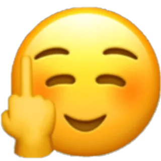 🥴 emoji, doigt d'honneur, offensant, geste, jaune, expression telegram sticker