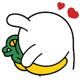 ❤ tangan, kura-kura, kartun telegram sticker