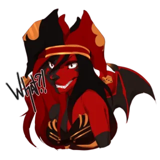 😡 What?! Furry, Desenho animado, Expressão, Pergunta, Vermelho, Exclamação whatsapp sticker