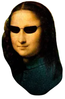 😎 Mona Lisa Mona Lisa, sunglasses, painting, art telegram sticker