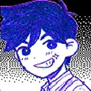 😁 Sunny Omori jeu vidéo, animé, souriant, personnage telegram sticker