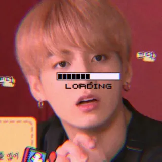 🦋 LOADING kpop, cargando, persona, estético telegram sticker