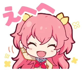 😄 えへへ Anime, Kawaii, Fröhlich, Mädchen, Süß, Schuluniform telegram sticker