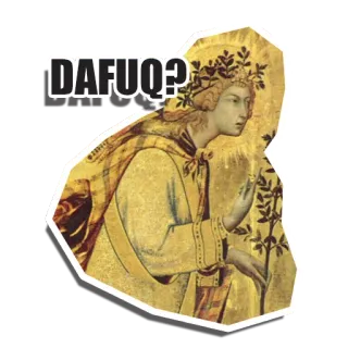 🤔 DAFUQ? Мем, Смешно, Реакция, Выражение, Шок, Что за... telegram sticker