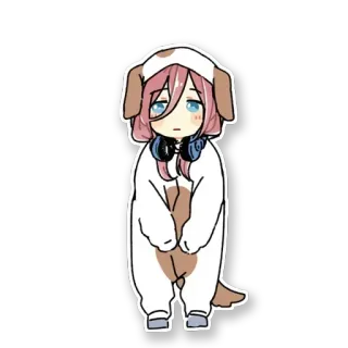 😐 anime, dog, kigurumi, cute telegram sticker